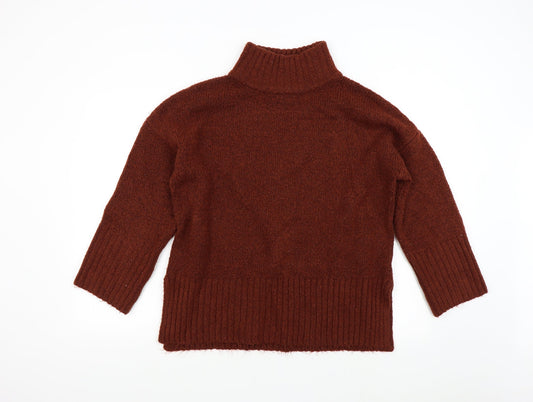 Topshop Womens Orange  Knit Pullover Jumper Size M