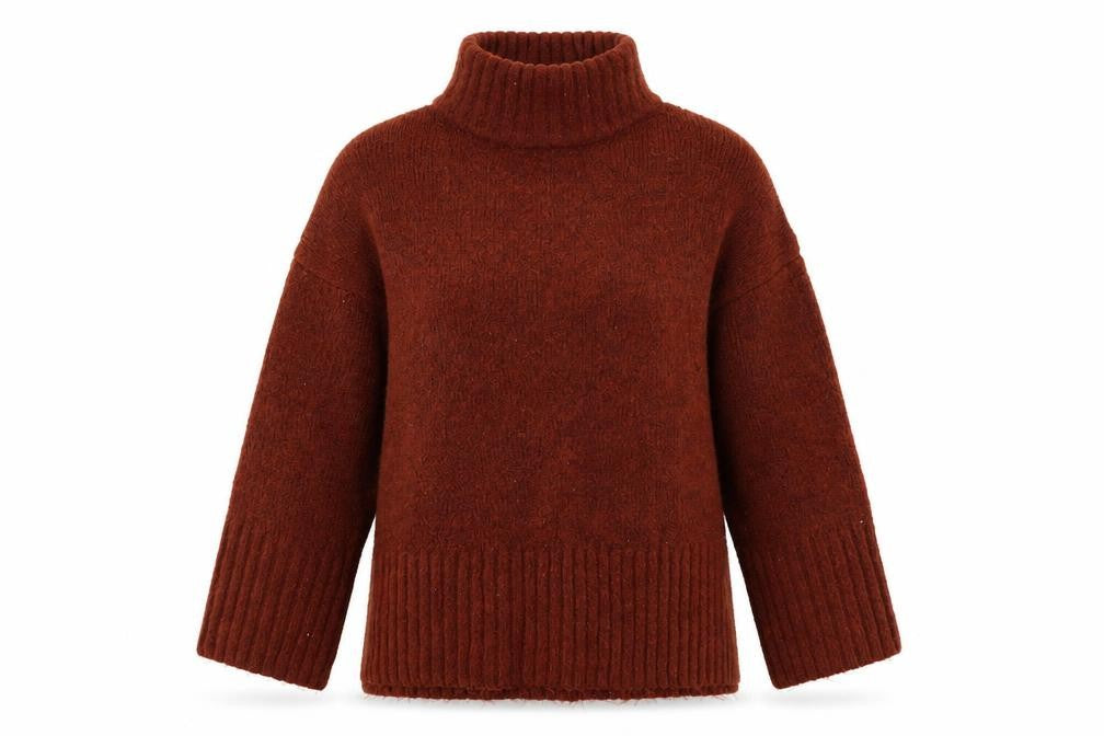 Topshop Womens Orange  Knit Pullover Jumper Size M