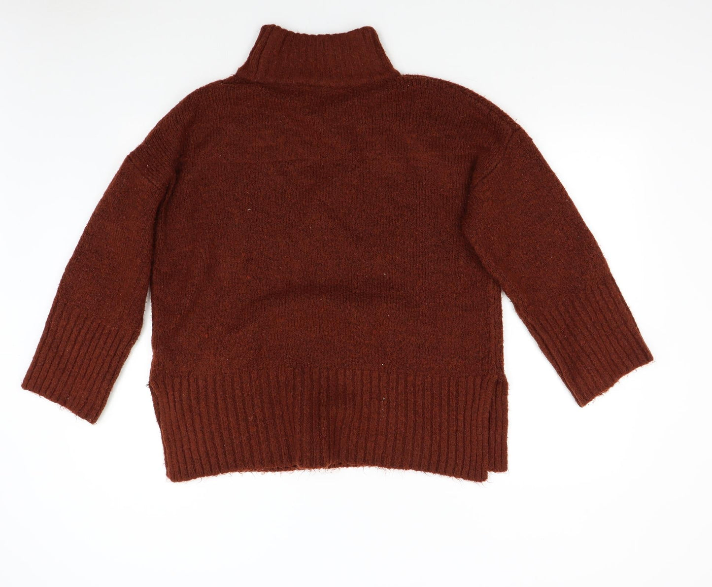 Topshop Womens Orange  Knit Pullover Jumper Size M