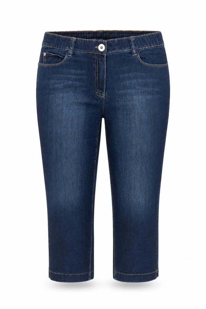 Samoon Womens Blue  Denim Capri Jeans Size 32 in L25 in