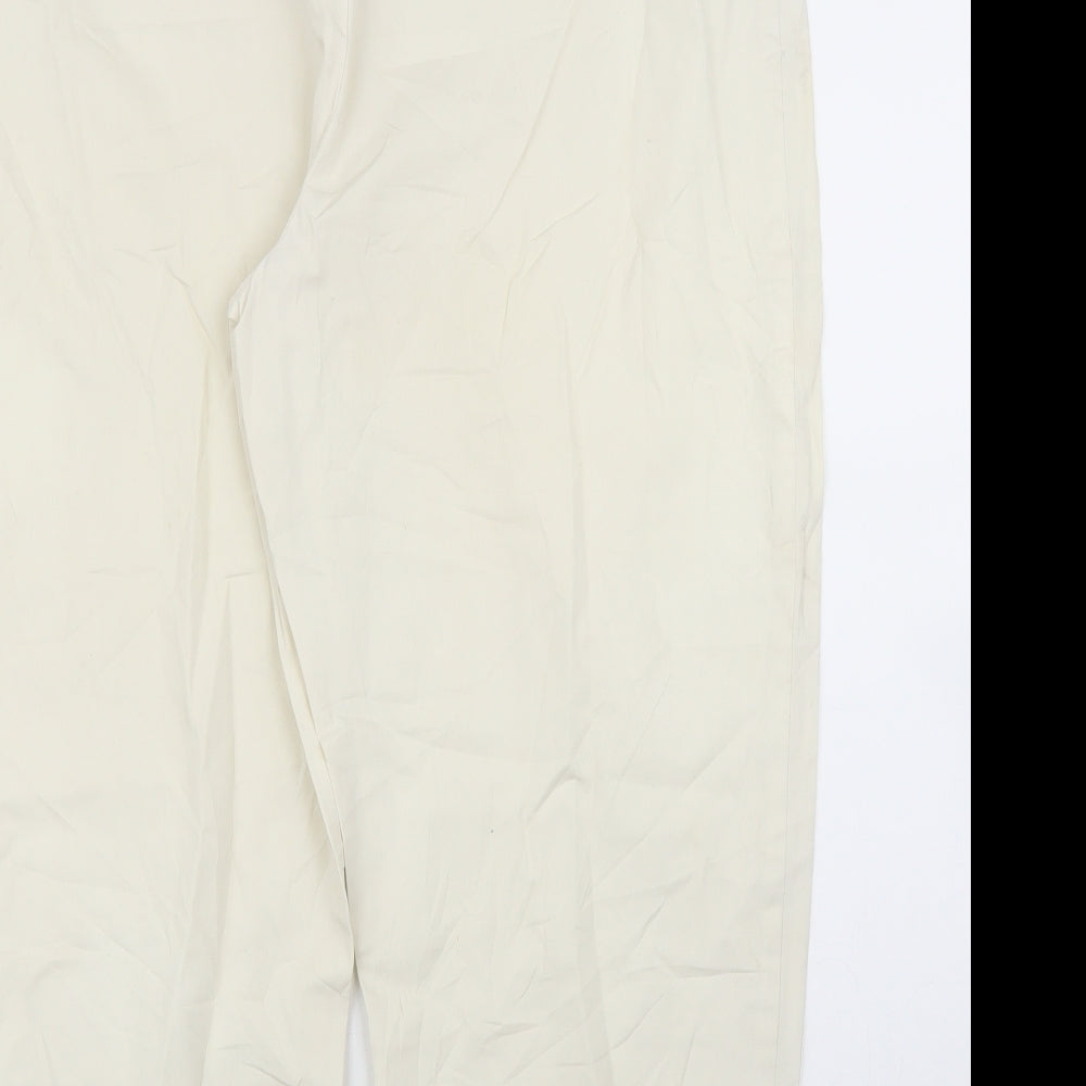 Preworn Womens Ivory   Pedal Pusher Trousers Size 38 in L22 in