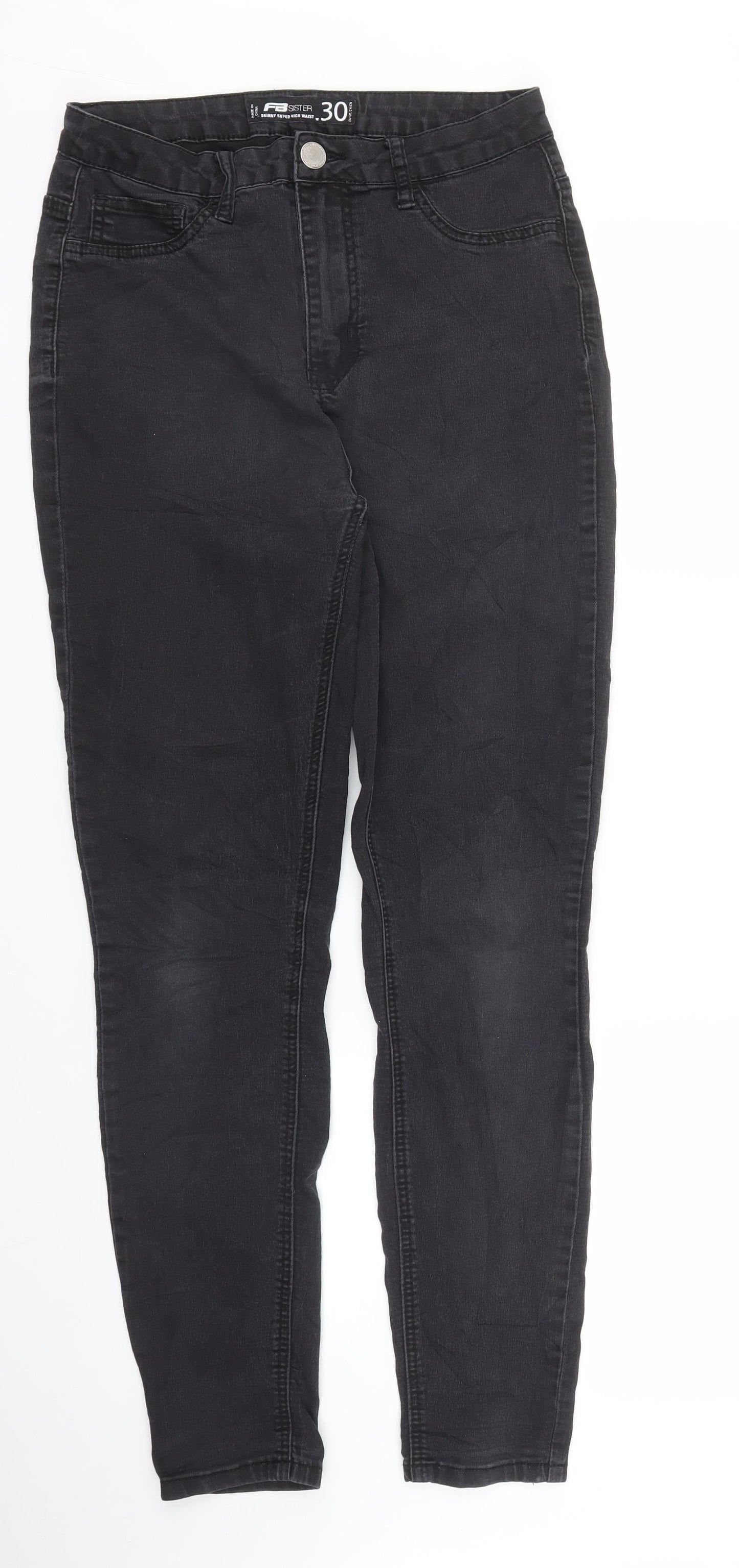 FB Sister Womens Black  Denim Skinny Jeans Size 30 in L28 in