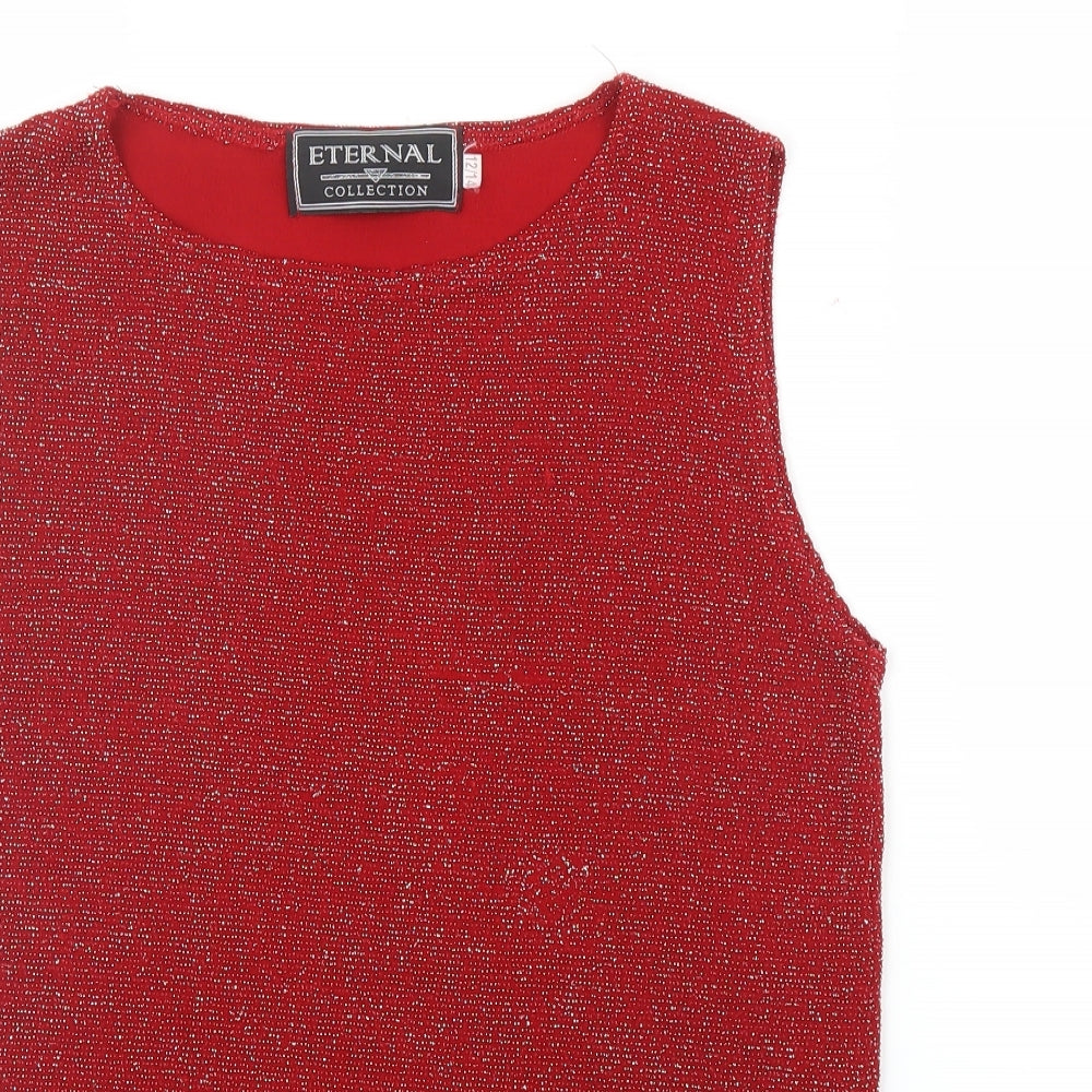 Eternal Womens Red   Basic Blouse Size 12