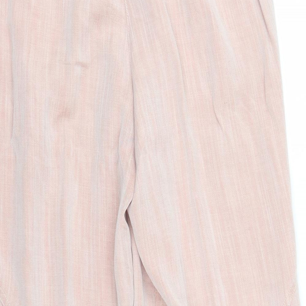 Elton Womens Pink   Capri Trousers Size 12 L22 in