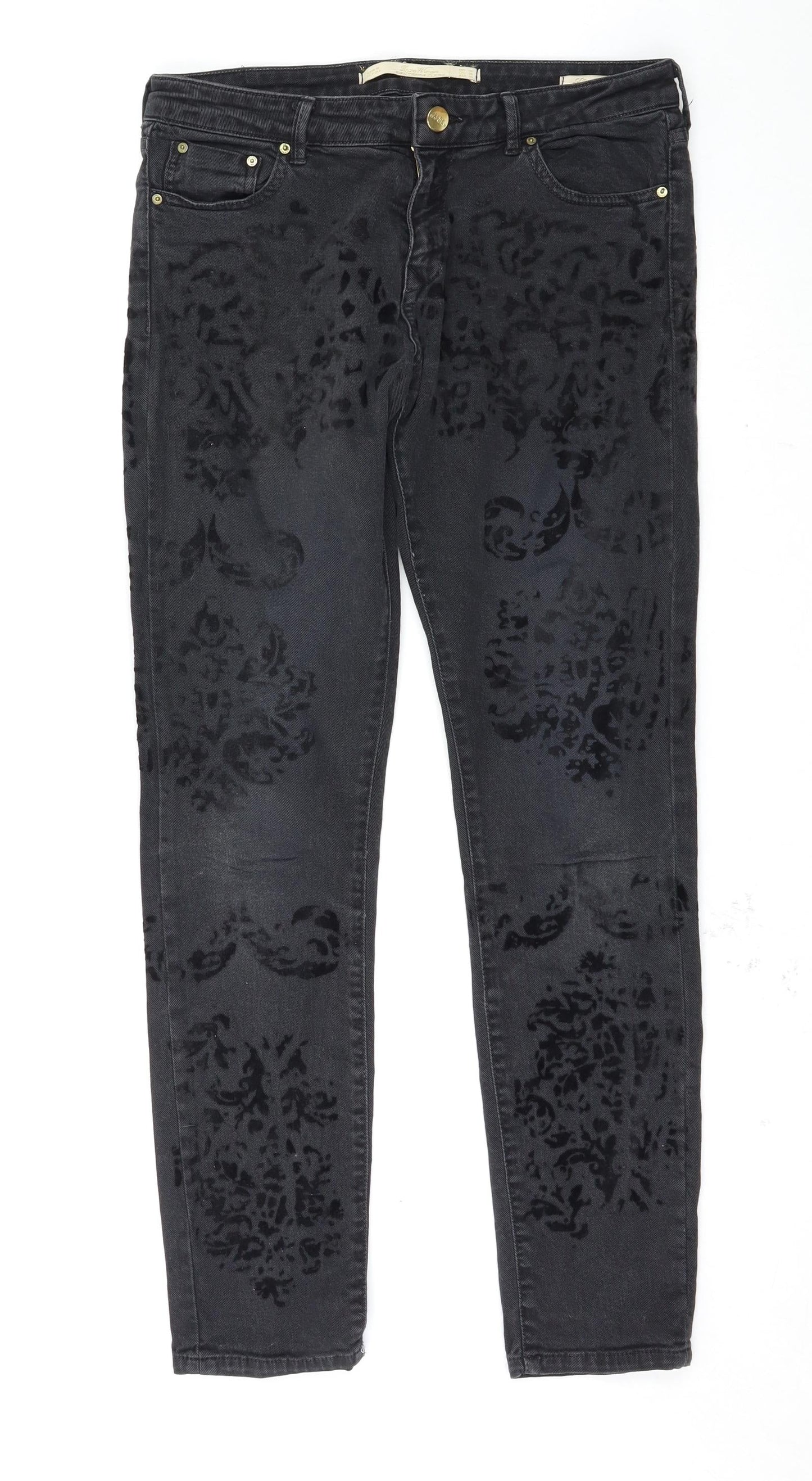 Leana Woman Womens Black   Straight Jeans Size 10 L28 in