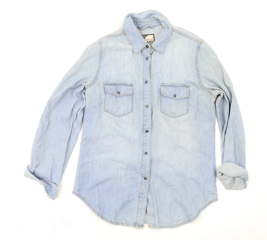 YES YES Womens Blue   Basic Button-Up Size 10