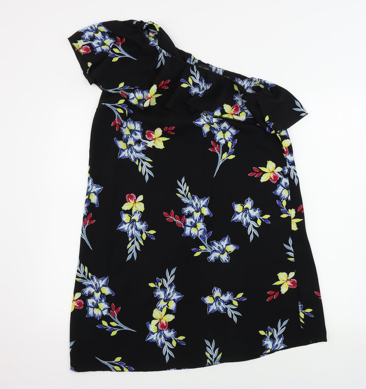 New Look  Womens Black Floral  A-Line  Size 12