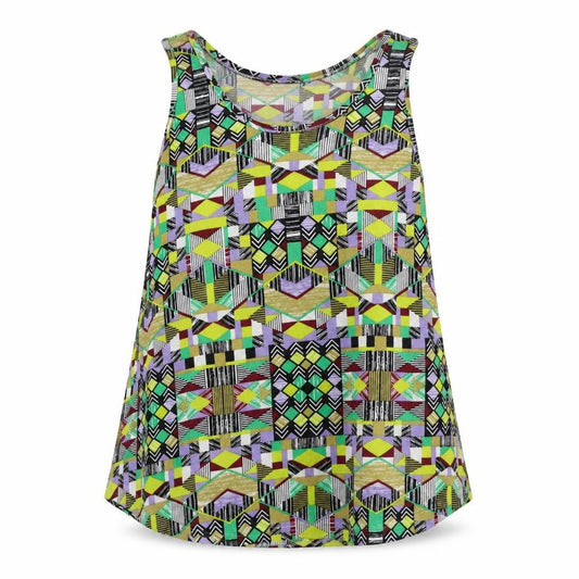 Atmosphere  Womens Green Geometric  Basic Tank Size 12