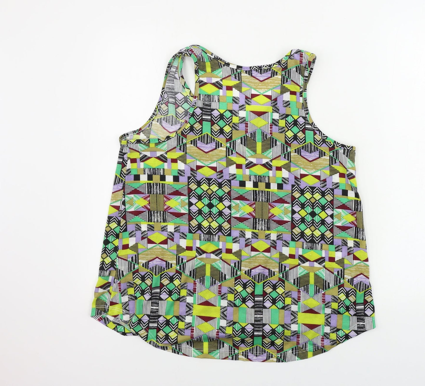 Atmosphere  Womens Green Geometric  Basic Tank Size 12