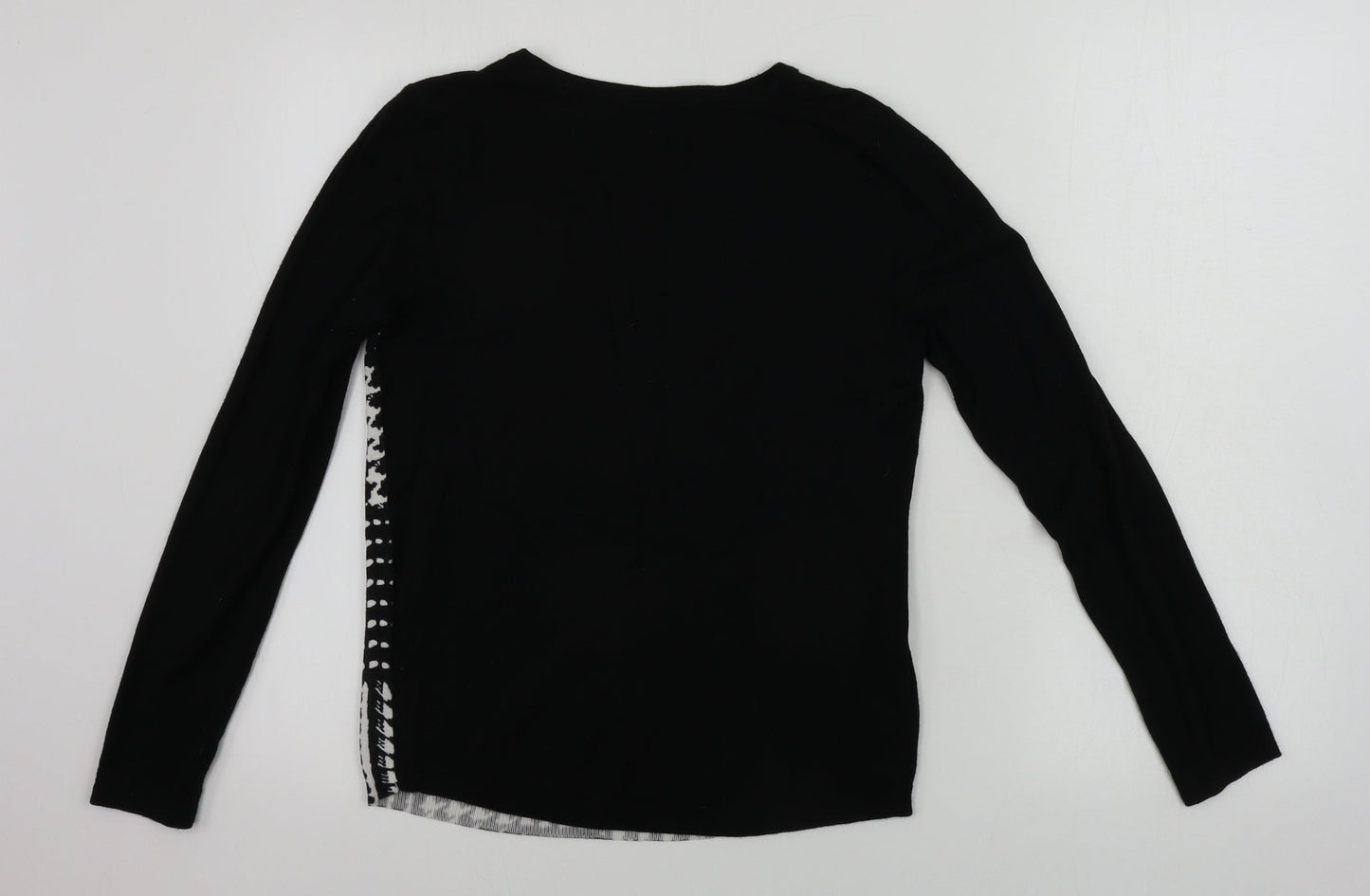 Matalan  Womens Black Geometric  Pullover Jumper Size 8