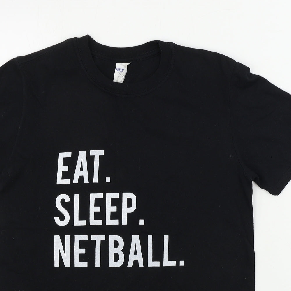 Gildan Womens Black   Basic T-Shirt Size S