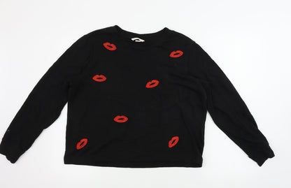 H&M  Womens Black   Pullover Jumper Size M