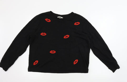 H&M  Womens Black   Pullover Jumper Size M