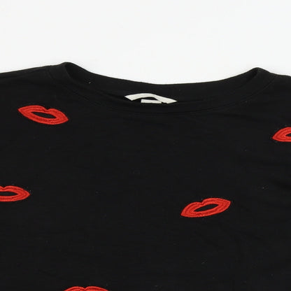 H&M  Womens Black   Pullover Jumper Size M