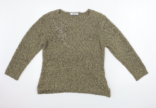 ALEXARA Womens Green   Pullover Jumper Size M