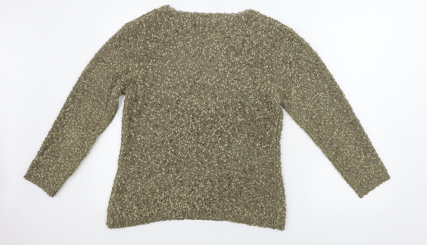 ALEXARA Womens Green   Pullover Jumper Size M
