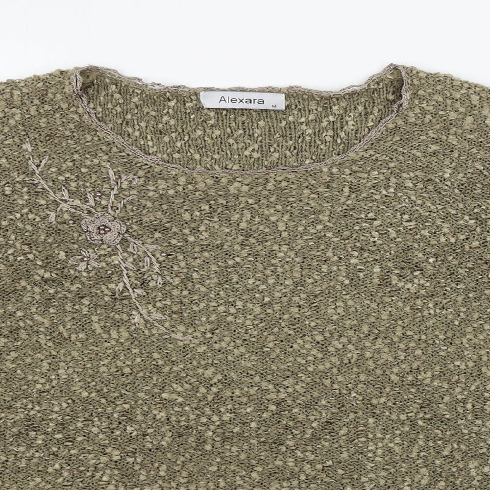 ALEXARA Womens Green   Pullover Jumper Size M