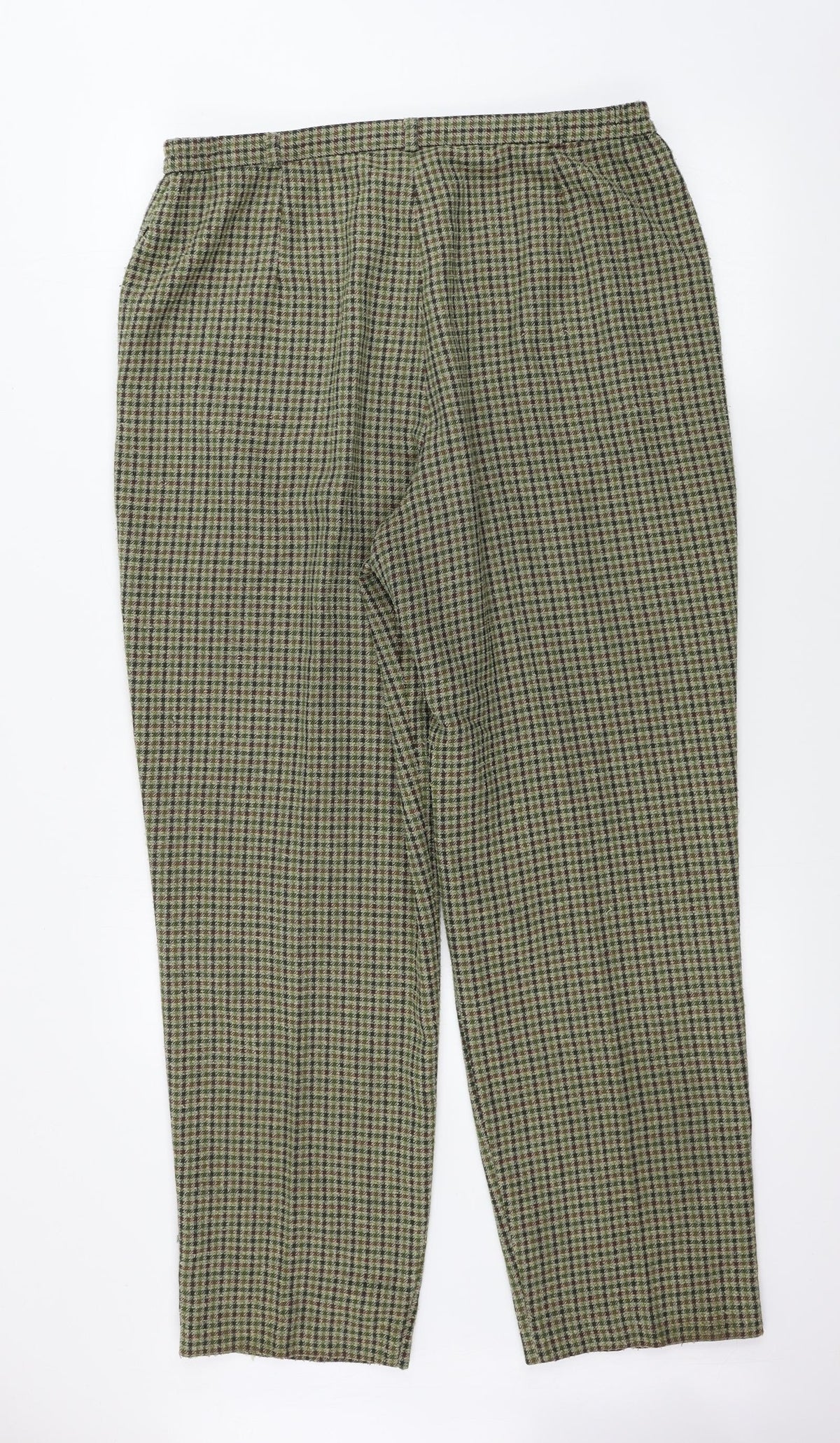 SLIMMA  Womens Green Check  Trousers  Size 16 L27 in