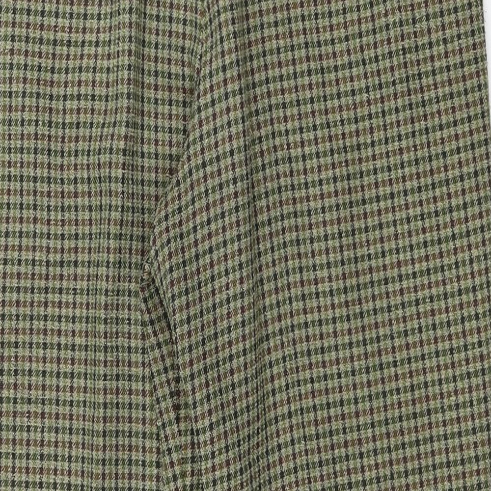 SLIMMA  Womens Green Check  Trousers  Size 16 L27 in