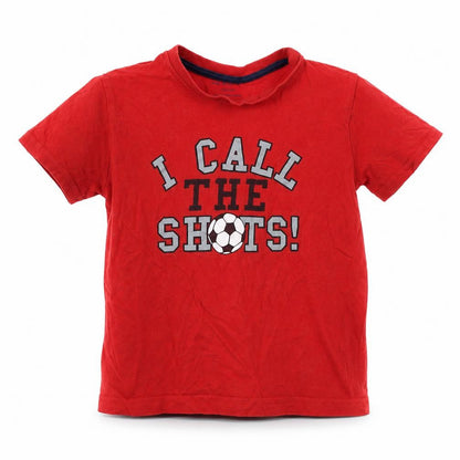Primark Boys Red   Basic T-Shirt Size 5-6 Years