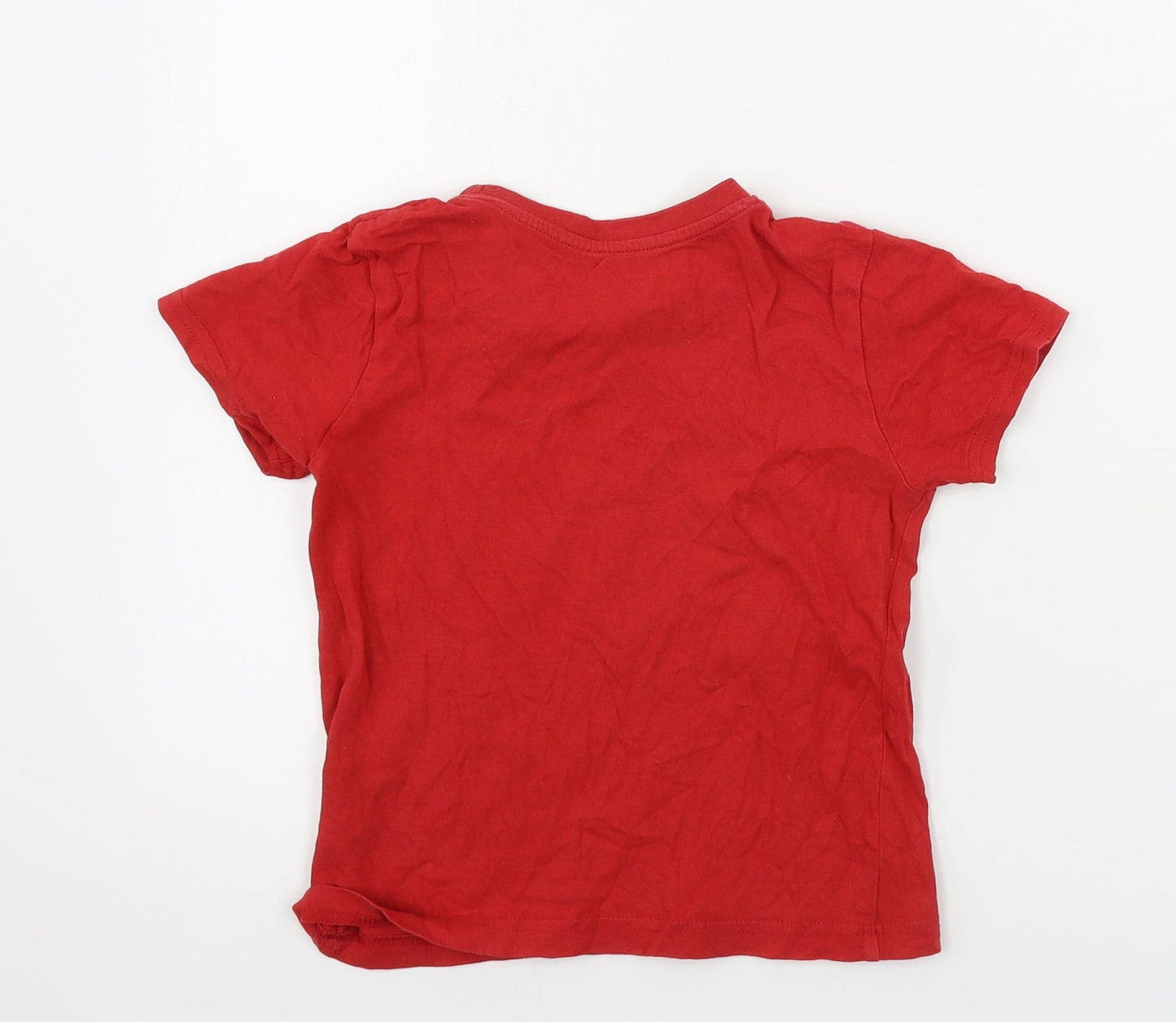 Primark  Boys Red   Basic T-Shirt Size 5-6 Years