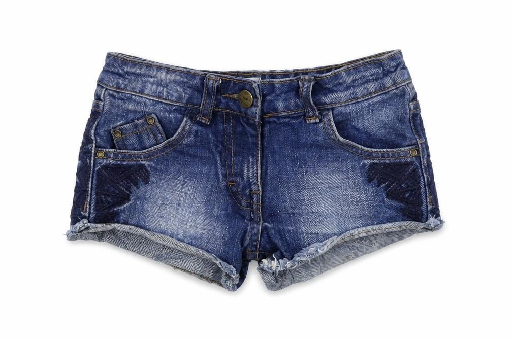 Marks & Spencer  Girls Blue   Cut-Off Shorts Size 5-6 Years