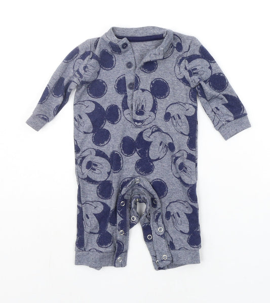 George Baby Grey Geometric  Babygrow One-Piece Size 3-6 Months  - DISNEY