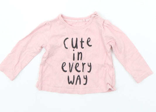 TU Baby Pink   Basic T-Shirt Size 3-6 Months