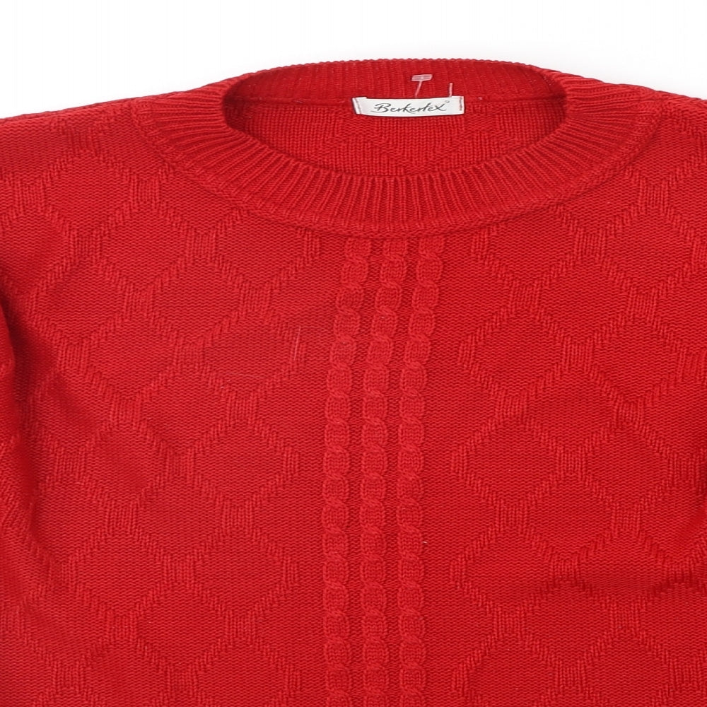 Berkertex Womens Red   Pullover Jumper Size 18