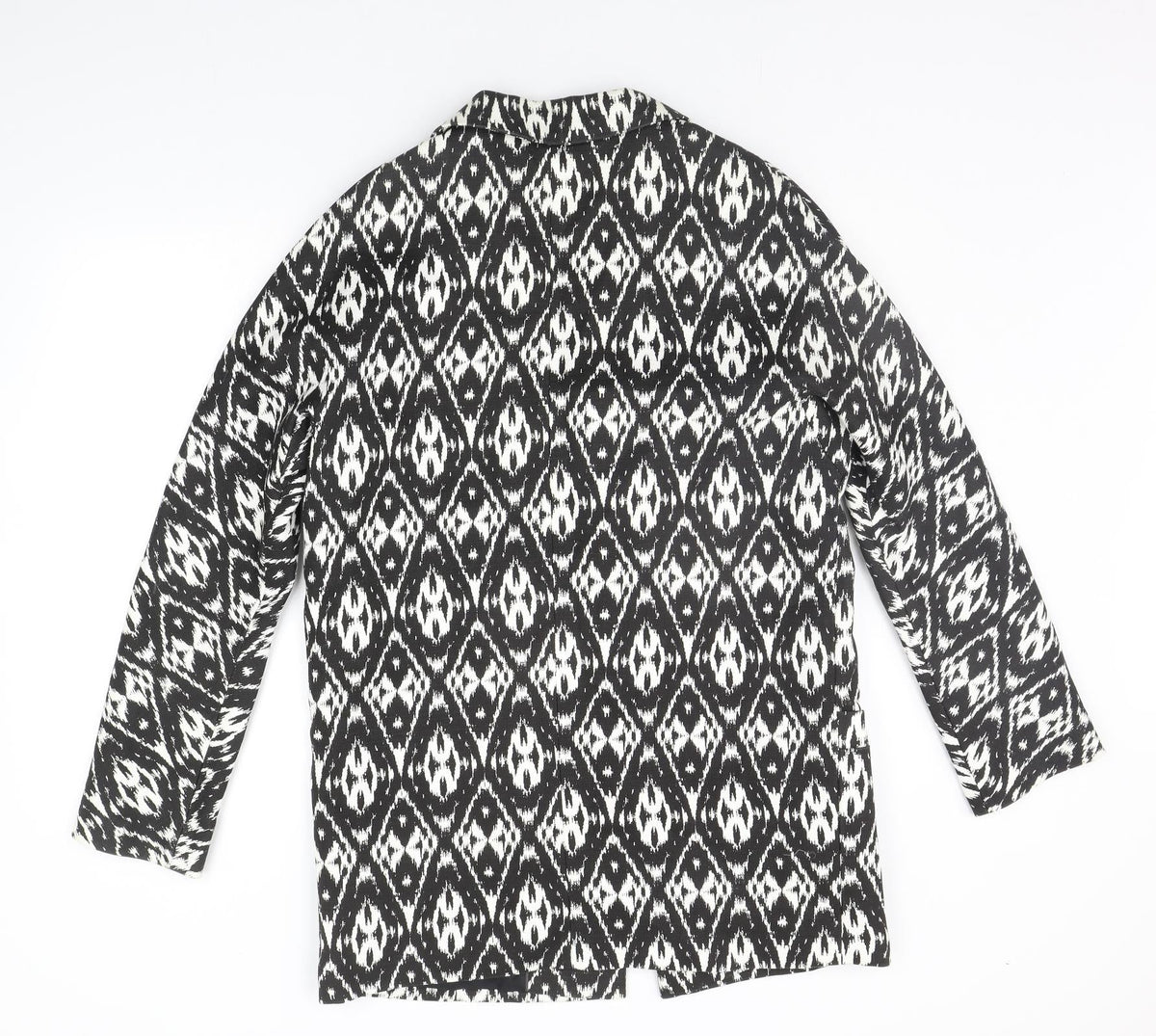 Papaya Womens Black Geometric  Jacket Suit Jacket Size 12