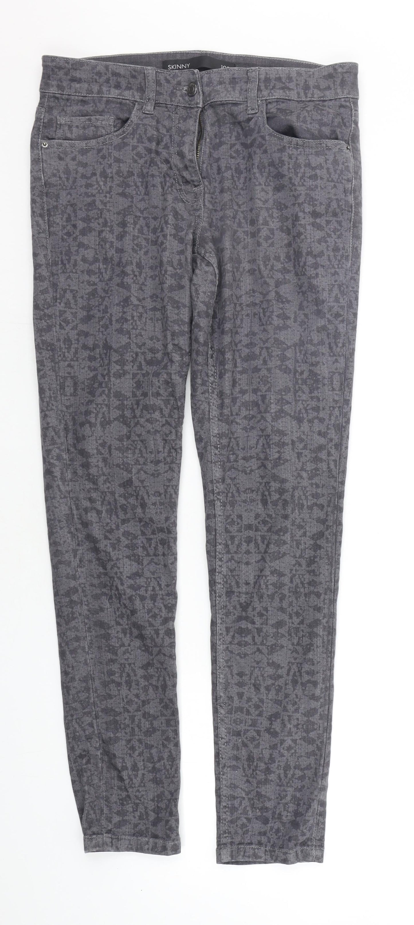 NEXT Womens Grey   Straight Jeans Size 10 L27 in
