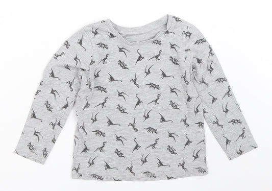 George Boys Grey   Basic T-Shirt Size 4-5 Years