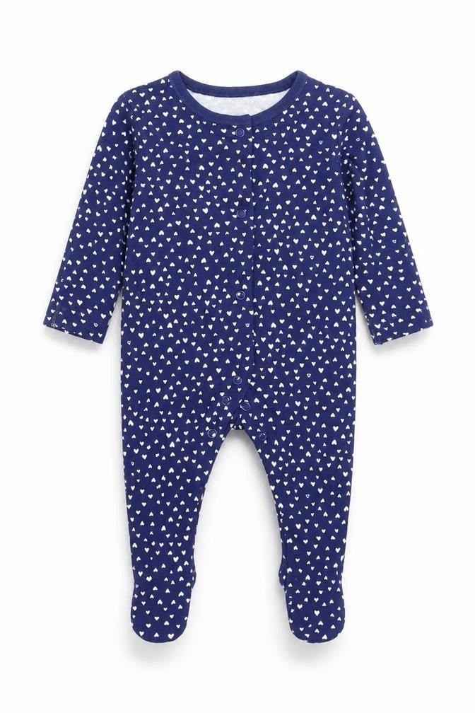 George Girls Blue   Babygrow One-Piece Size 0-3 Months