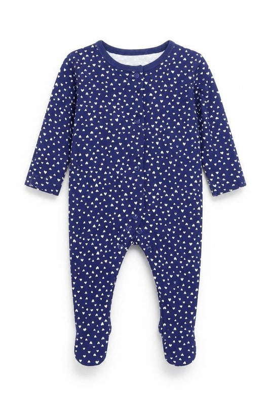 George Girls Blue   Babygrow One-Piece Size 0-3 Months