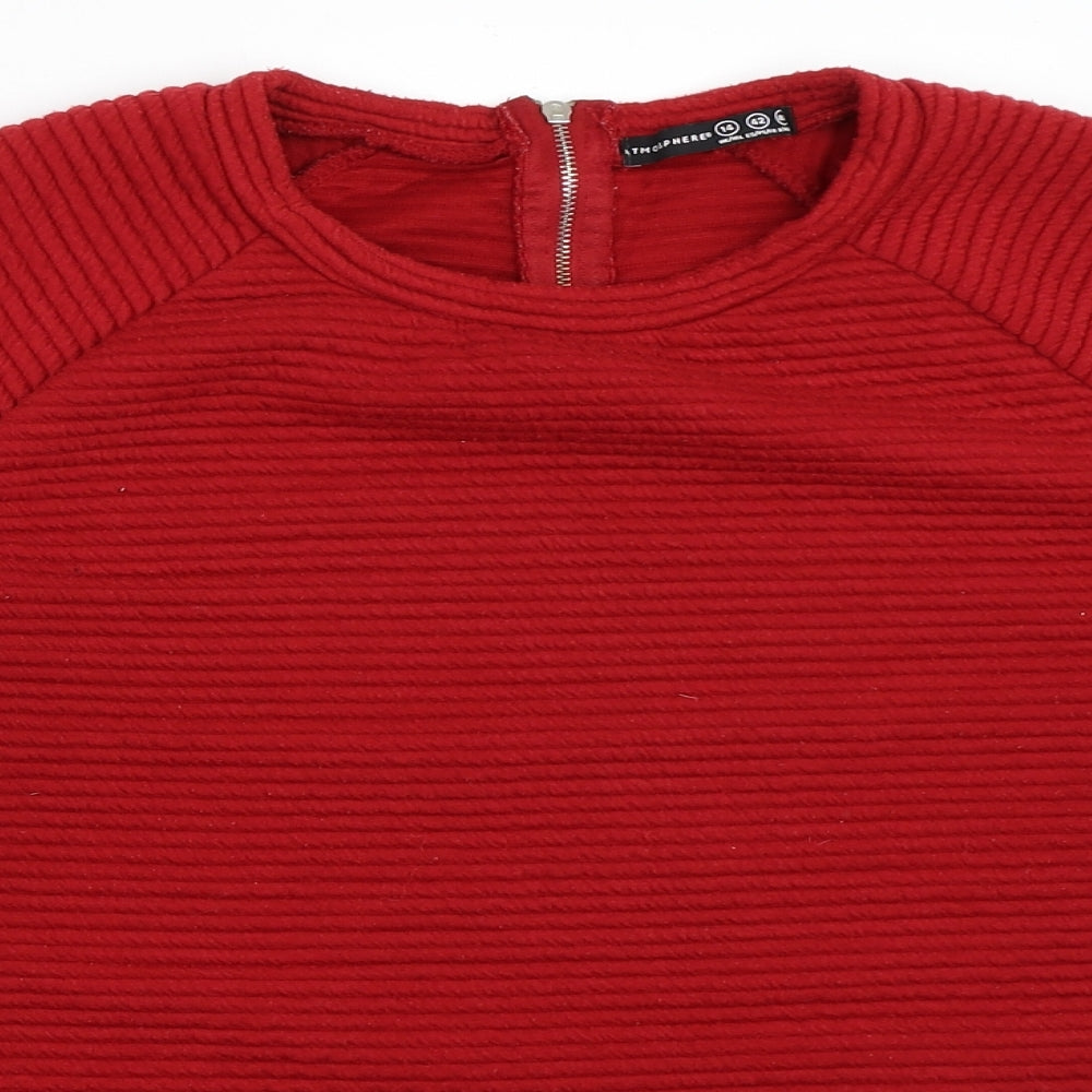 Atmosphere Womens Red   Pullover Sweatshirt Size 14