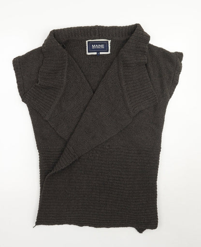 Maine New England Womens Brown Cardigan Jumper Size 16