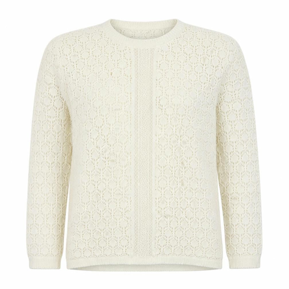 Kaliedoscope Womens White Floral  Pullover Jumper Size 12
