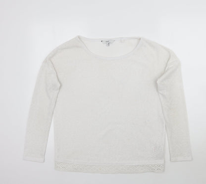 Next Womens White   Pullover Jumper Size 8