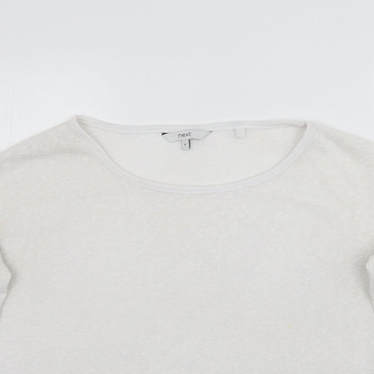 Next Womens White   Pullover Jumper Size 8