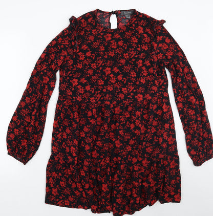 Primark Womens Red Floral  A-Line  Size 12