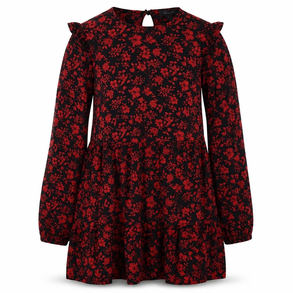 Primark Womens Red Floral  A-Line  Size 12