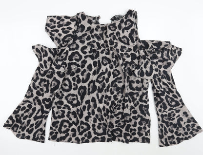 Yoins Womens  Animal Print  Basic Blouse Size XL
