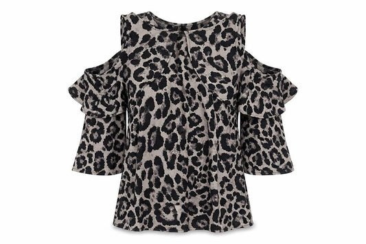 Yoins Womens  Animal Print  Basic Blouse Size XL