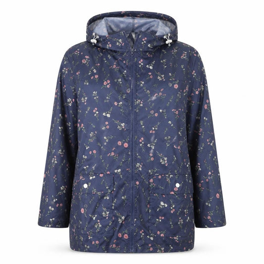 Anne De Lancay Womens Blue Floral  Jacket Coat Size M