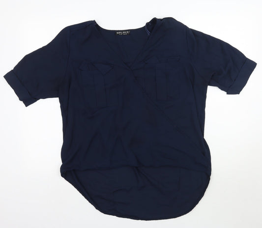Select Womens Blue   Basic Blouse Size 16