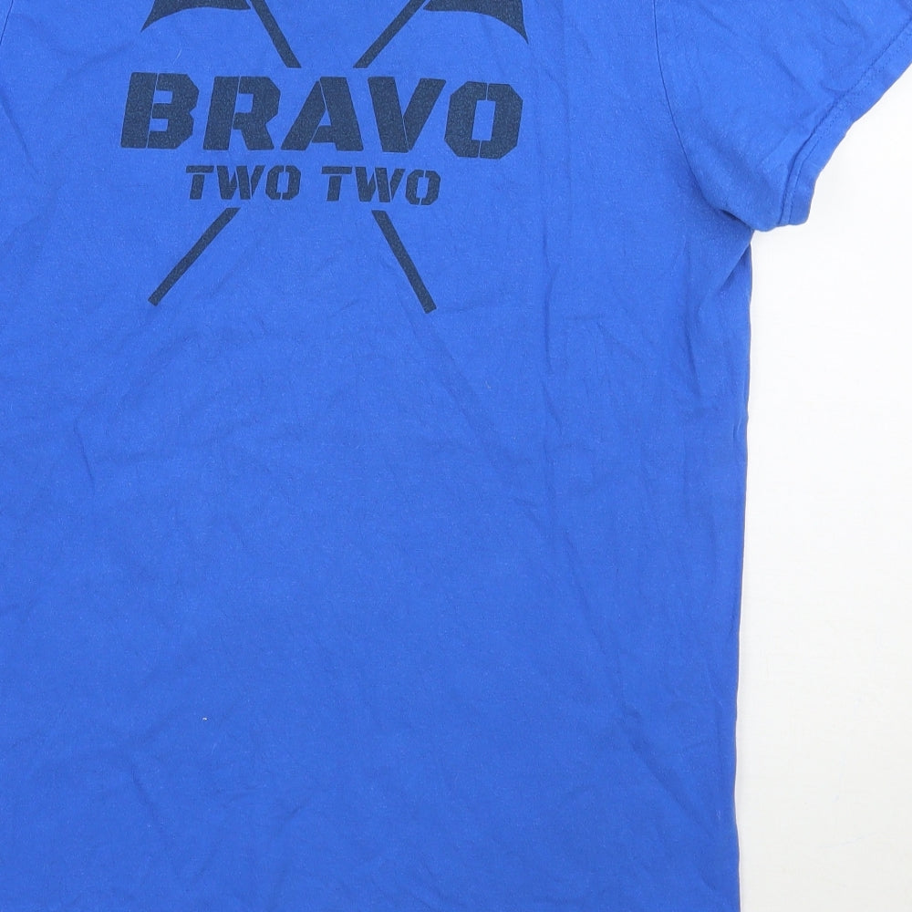 Bavo two two Mens Blue  Rayon  T-Shirt Size S