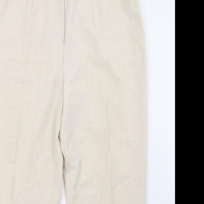 Preworn Womens Beige   Trousers  Size 14 L32 in
