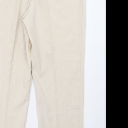 Preworn Womens Beige   Trousers  Size 14 L32 in