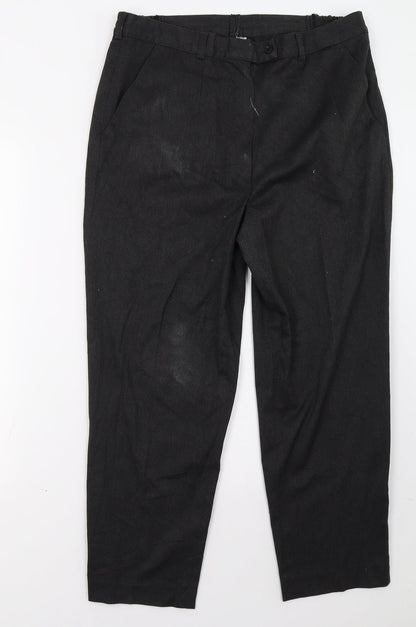 Preworn Womens Black   Trousers  Size 16 L29 in