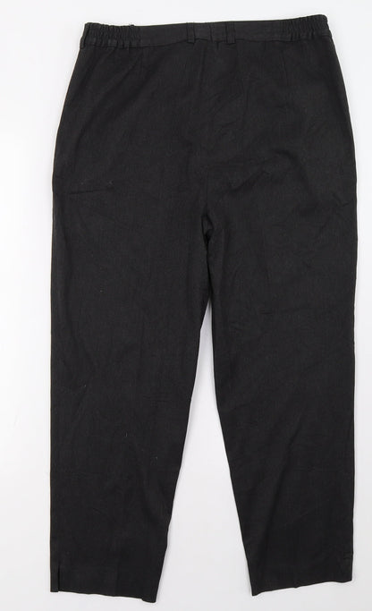 Preworn Womens Black   Trousers  Size 16 L29 in
